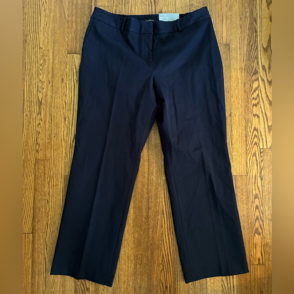 Talbots “Newport Pant” Women’s Dress Trousers in Navy, sz 20W, NWT